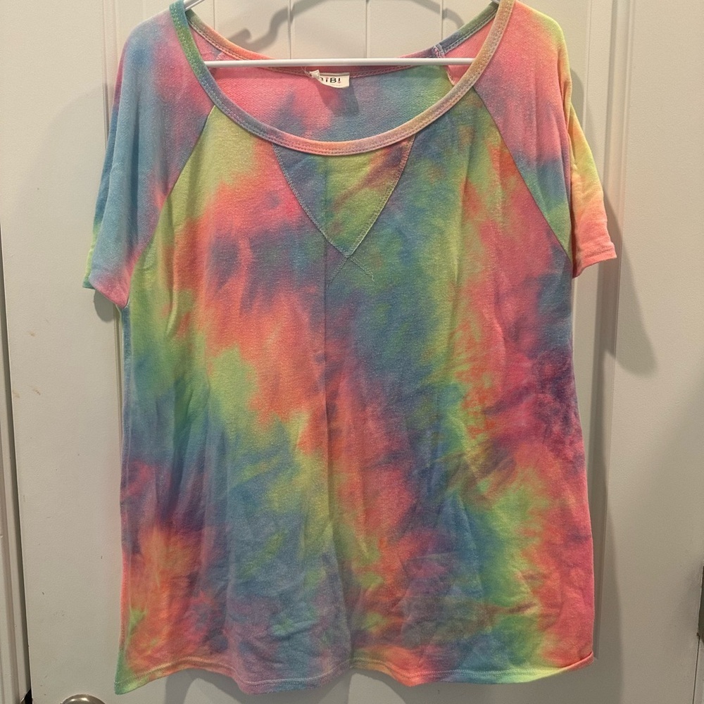 BiBi Pink and Yellow  Short Sleeve Tee